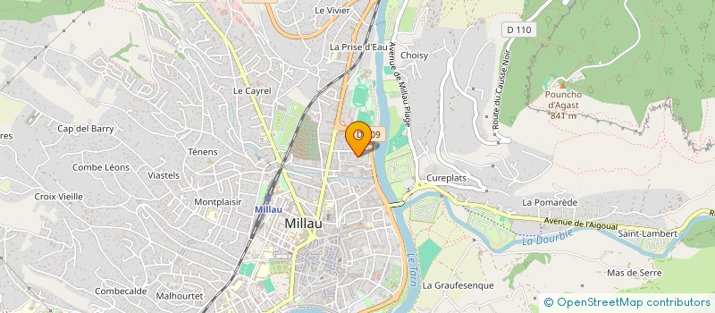 localisation de l'entreprise SUD AVEYRON ACCUEIL à MILLAU
