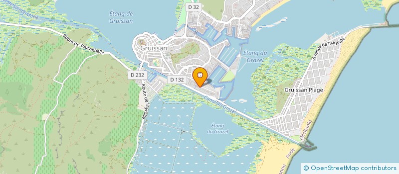localisation de l'entreprise SUD BATEAUX SERVICES à GRUISSAN