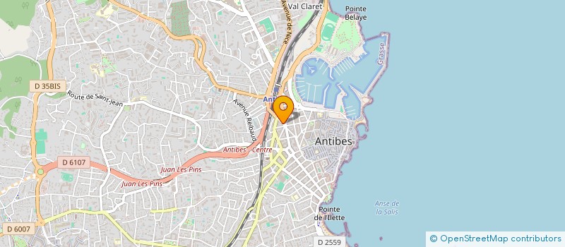 localisation de l'entreprise SUD BATI CONCEPT à ANTIBES