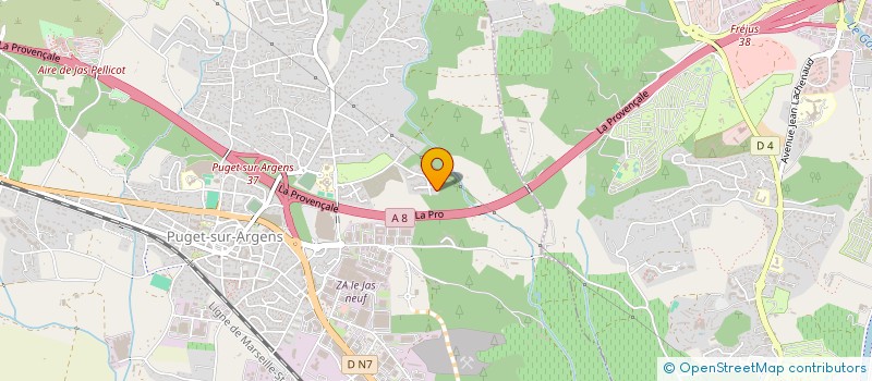 localisation de l'entreprise SUD BATIMENT à PUGET-SUR-ARGENS