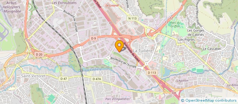 localisation de l'entreprise SUD BATIMENT ET TRAVAUX SPECIAUX à VITROLLES
