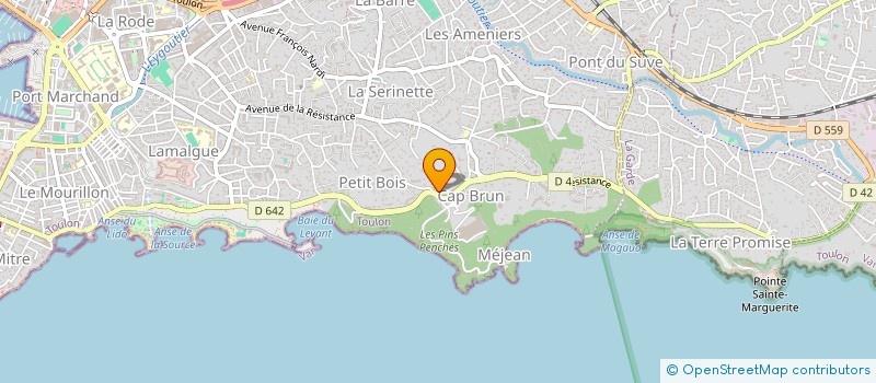 localisation de l'entreprise SUD BATIMENTS à TOULON