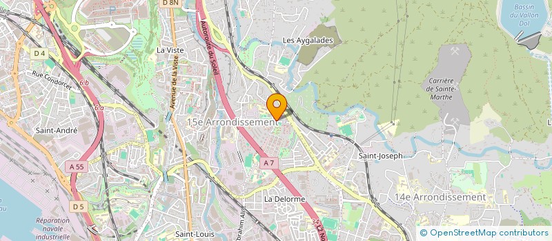 localisation de l'entreprise SUD BENNE INDUSTRIE à MARSEILLE