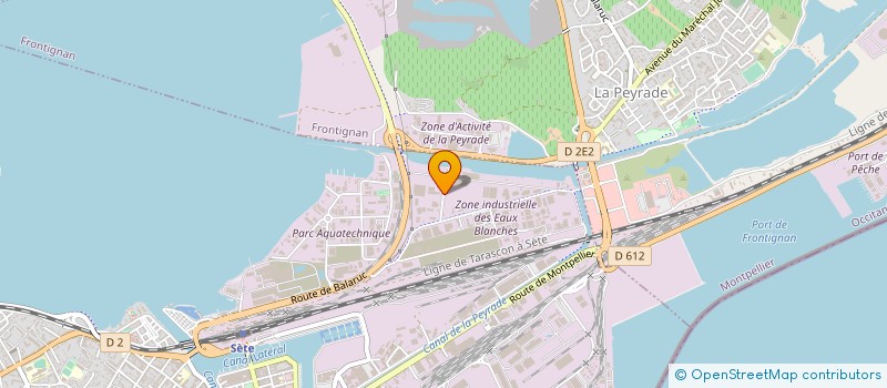 localisation de l'entreprise SUD BETON à SETE