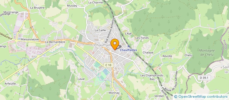 localisation de l'entreprise SUD BOURGOGNE INJECTION PLASTIQUE à CHAUFFAILLES