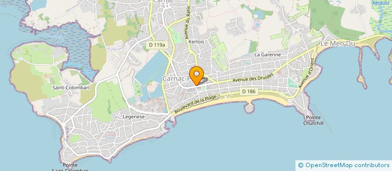 localisation de l'entreprise SUD BRETAGNE IMMOBILIER  CARNAC