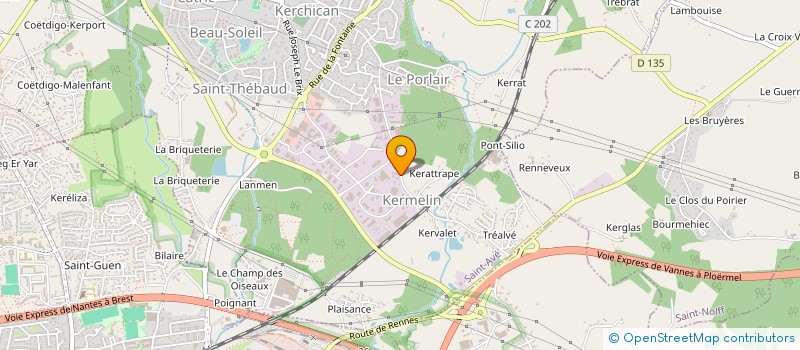 localisation de l'entreprise SUD BRETAGNE PLAFONDS ET CLOISONS  SAINT-AVE