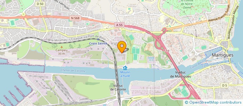localisation de l'entreprise SUD BTP à MARTIGUES