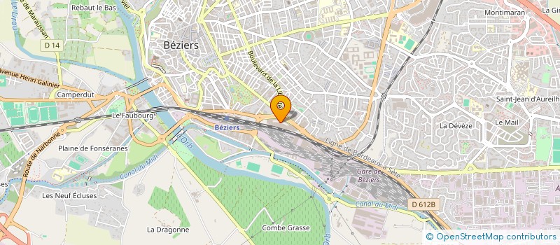 localisation de l'entreprise SUD CAFE LATTES  MAUGUIO