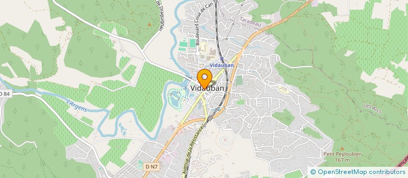 localisation de l'entreprise SUD CLIM CONFORT à VIDAUBAN