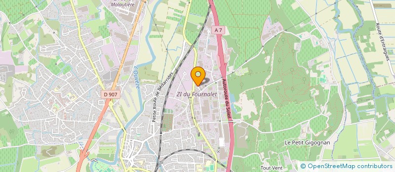 localisation de l'entreprise SUD COLISAGE  SORGUES