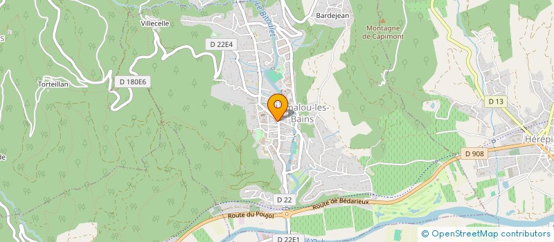 localisation de l'entreprise SUD COM à LAMALOU-LES-BAINS