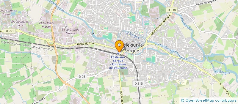localisation de l'entreprise SUD COM  L'ISLE-SUR-LA-SORGUE