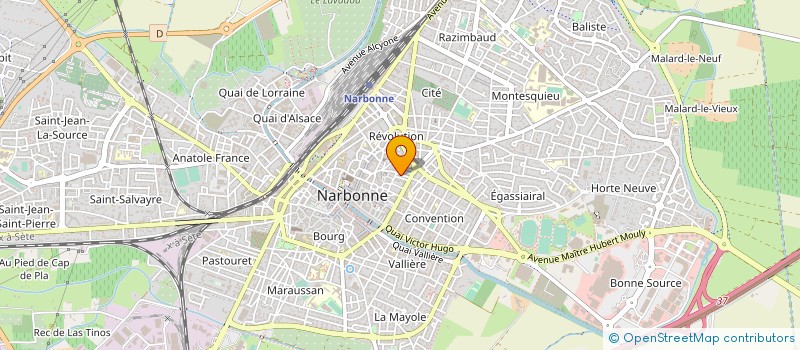 localisation de l'entreprise SUD COMMUNICATION à NARBONNE