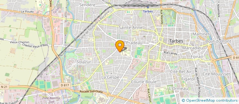 localisation de l'entreprise SUD-COMPOSITES à TARBES