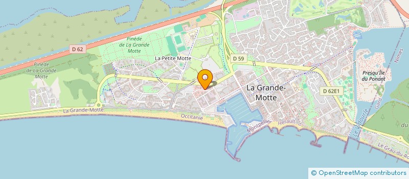 localisation de l'entreprise SUD CONFORT HABITAT à LA GRANDE-MOTTE