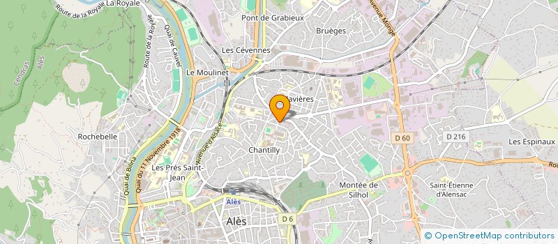 localisation de l'entreprise SUD CONSTRUCTION 30 à ALES