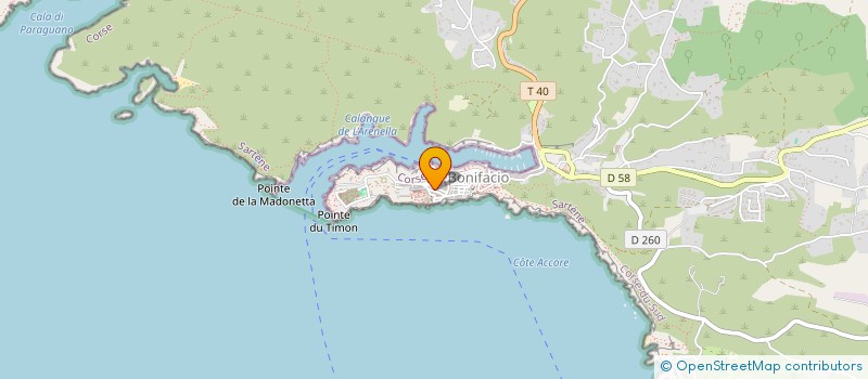 localisation de l'entreprise SUD CONSTRUCTION à BONIFACIO