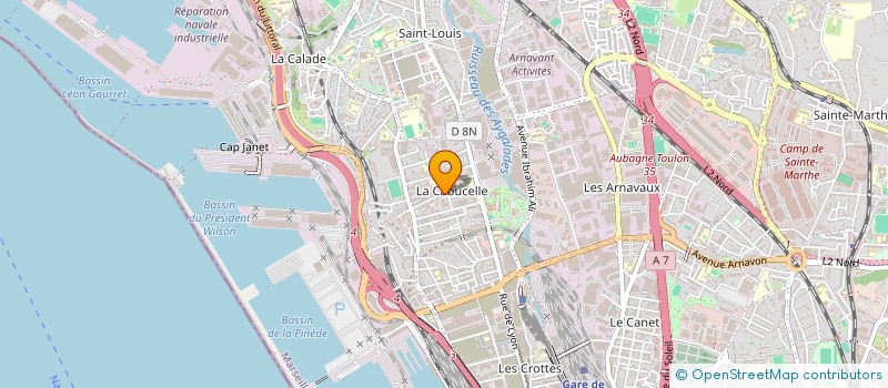 localisation de l'entreprise SUD CONSTRUCTION MASSILIA à MARSEILLE