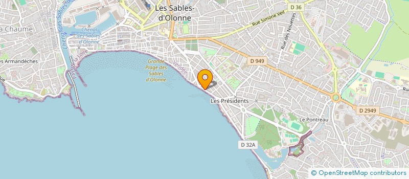 localisation de l'entreprise SUD-CONSTRUCTIONS à LES SABLES D'OLONNE