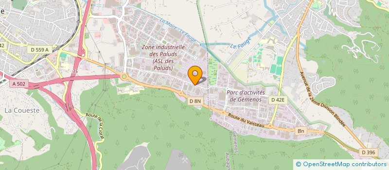 localisation de l'entreprise SUD CREATIONS à AUBAGNE