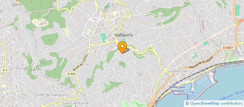 localisation de l'entreprise SUD-D.R.P à VALLAURIS