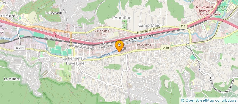 localisation de l'entreprise SUD DEMOLITION TERRASSEMENT  LA PENNE-SUR-HUVEAUNE