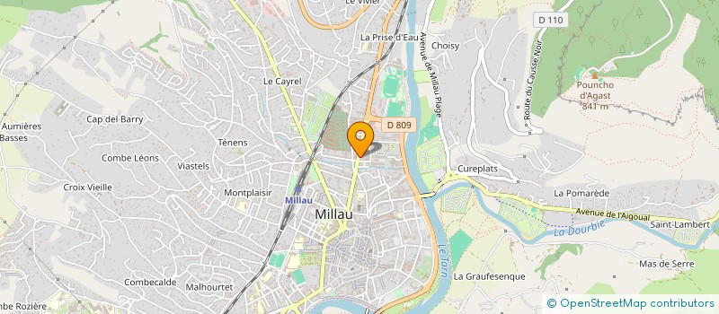 localisation de l'entreprise SUD DIAGNOSTIC CONSEIL à MILLAU