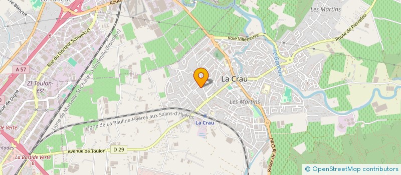 localisation de l'entreprise SUD DIFFUSION à LA CRAU