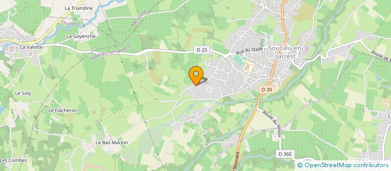 localisation de l'entreprise SUD DIFFUSION  SOUCIEU-EN-JARREST