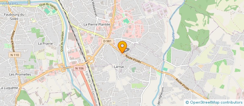 localisation de l'entreprise SUD DISTRIBUTION à ALES
