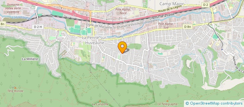 localisation de l'entreprise SUD ELAGAGE  LA PENNE-SUR-HUVEAUNE