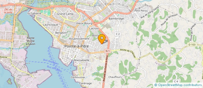 localisation de l'entreprise SUD ELECT GUADELOUPE SAS à LES ABYMES