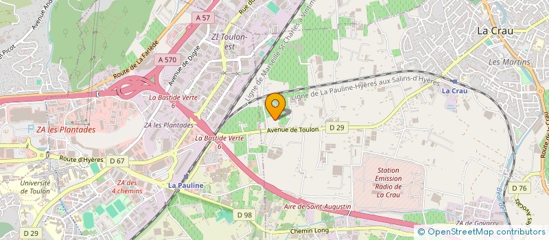 localisation de l'entreprise SUD ELEGAGES à LA CRAU