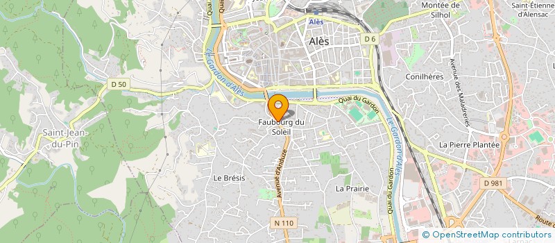 localisation de l'entreprise SUD ELEVATION à ALES