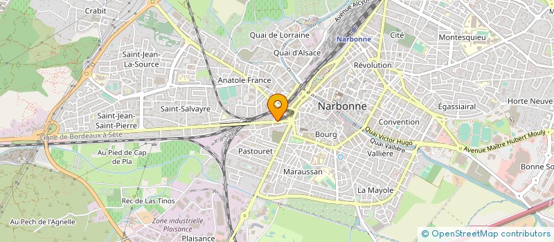 localisation de l'entreprise SUD EQUIPEMENT CHR à NARBONNE