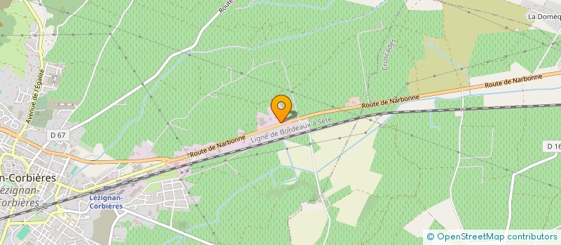 localisation de l'entreprise SUD ESPACE TP LANGUEDOC ROUSSILLON  LEZIGNAN-CORBIERES