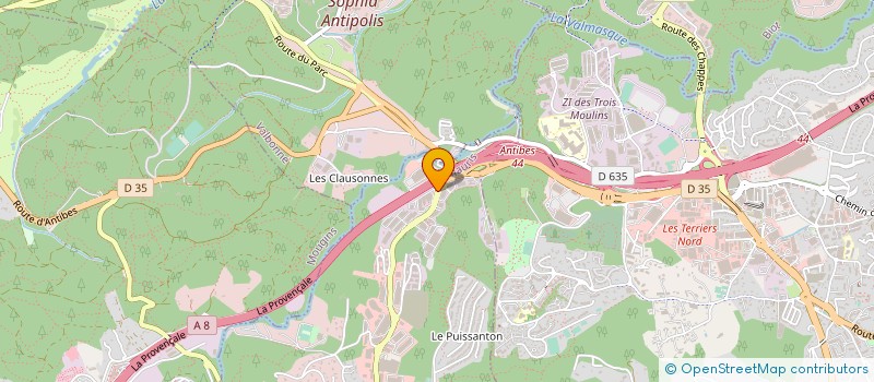 localisation de l'entreprise SUD EST AMENAGENT à VALLAURIS