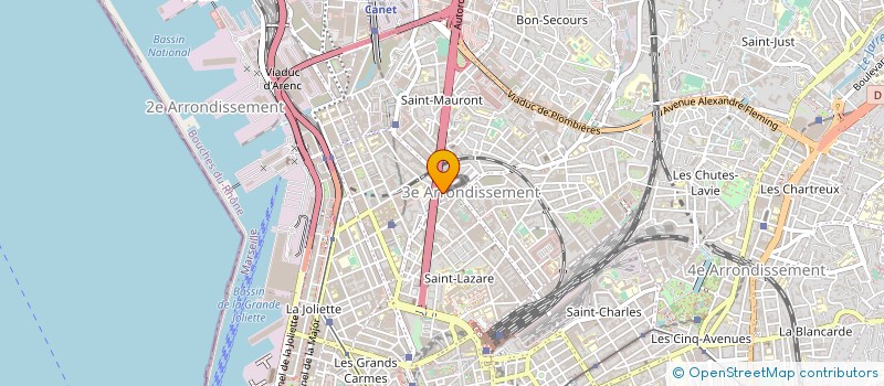 localisation de l'entreprise SUD EST CONSTRUCTION BTP  MARSEILLE