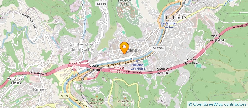 localisation de l'entreprise SUD EST CONSTRUCTION MEDITERRANEE à NICE