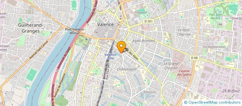 localisation de l'entreprise SUD EST CONSTRUCTIONS à VALENCE