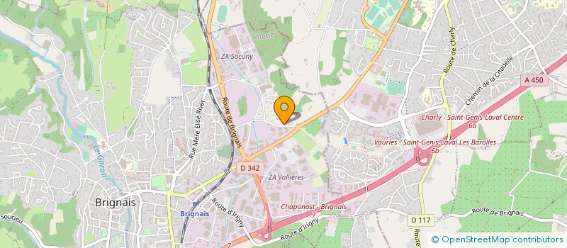 localisation de l'entreprise SUD EST DALLAGE  BRIGNAIS