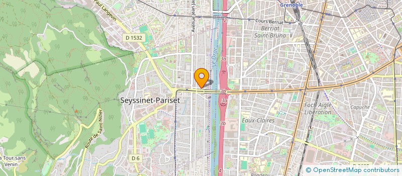 localisation de l'entreprise SUD-EST ENTREPRISE à SEYSSINET-PARISET