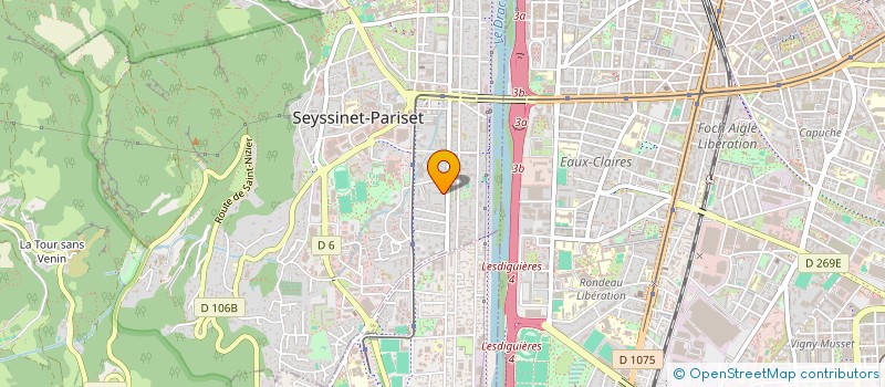 localisation de l'entreprise SUD EST FLEURS  SEYSSINET-PARISET