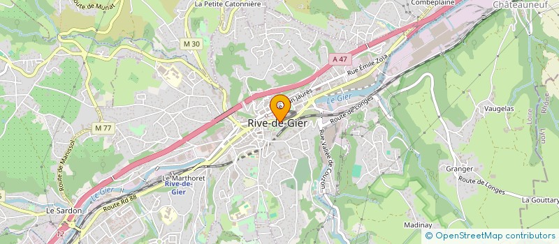 localisation de l'entreprise SUD EST GOURMET S.E.G à RIVE-DE-GIER