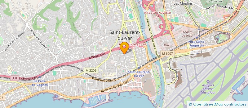 localisation de l'entreprise SUD EST IMMO à SAINT-LAURENT-DU-VAR