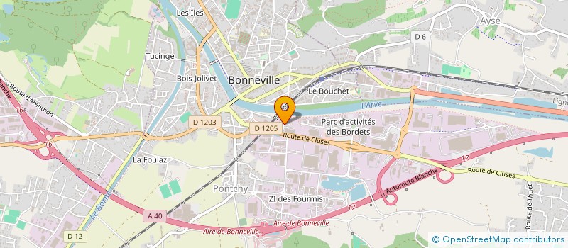 localisation de l'entreprise SUD-EST SECURITE PRIVEE  BONNEVILLE