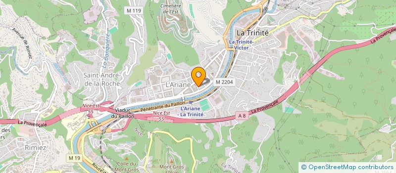 localisation de l'entreprise SUD EST TRANSPORT à NICE