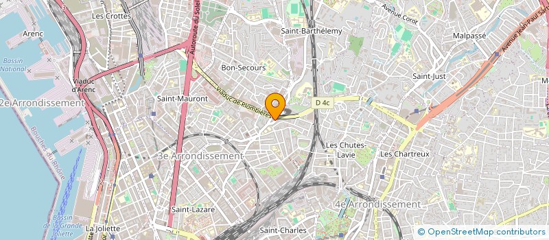 localisation de l'entreprise SUD EST TRAVAUX  MARSEILLE