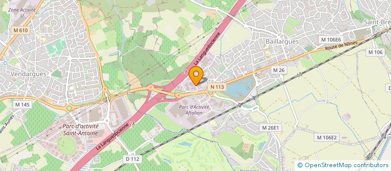 localisation de l'entreprise SUD EST VENTILATION à BAILLARGUES
